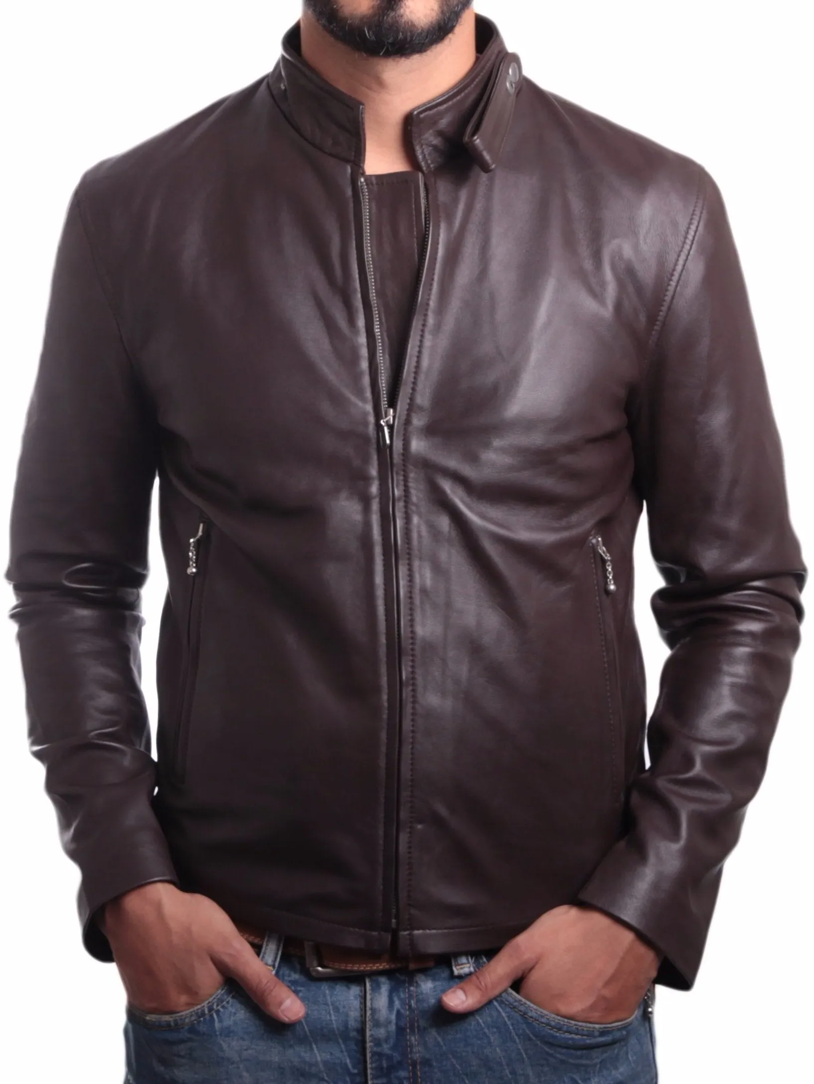 Jordan Mens Leather Jacket