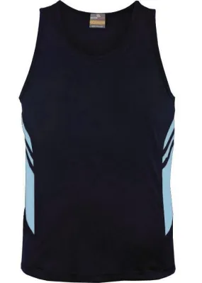 Kids Tasman Singlet Navy/Sky