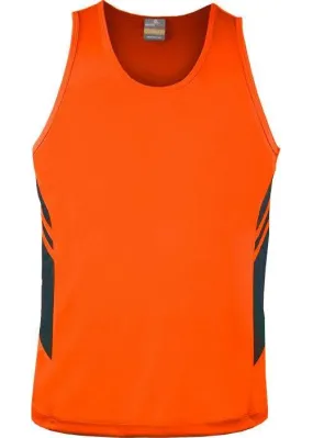 Kids Tasman Singlet Neon Orange/Slate