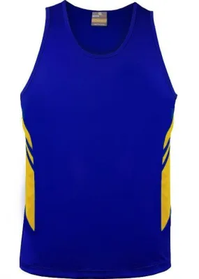 Kids Tasman Singlet Royal/Gold