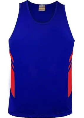 Kids Tasman Singlet Royal/Red