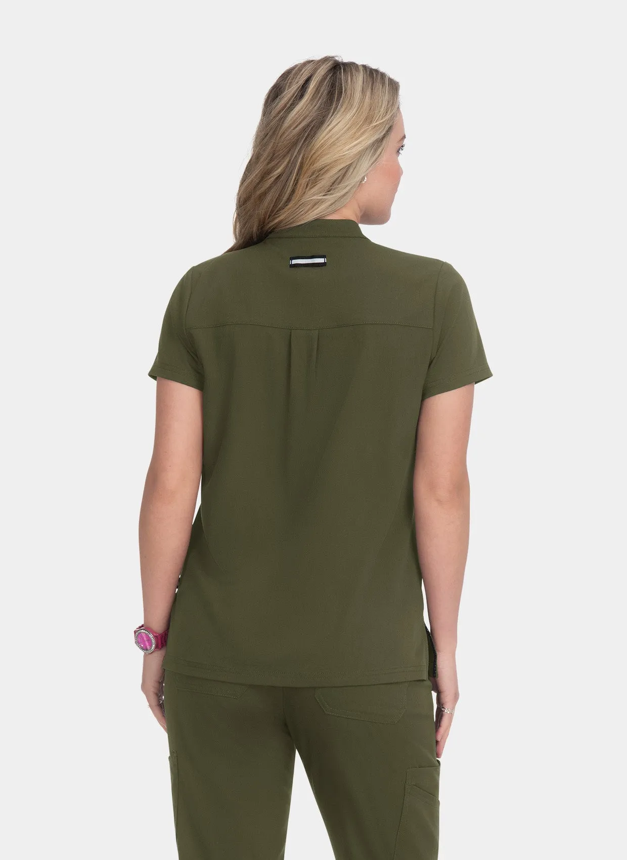 Koi Next Gen Driven Scrub Top - Olive