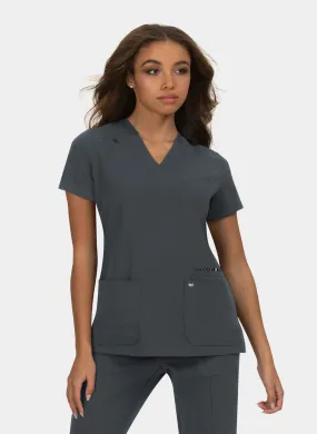 Koi Next Gen Hustle And Heart Scrub Top - Charcoal