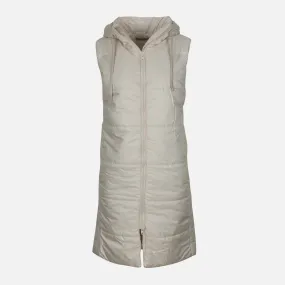 LADIES PUFFER GILET WITH HOOD