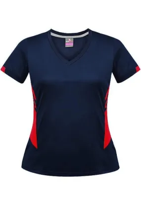 Ladies Tasman Tee Navy/Red