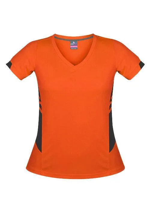 Ladies Tasman Tee Neon Orange/Slate