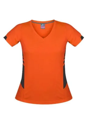 Ladies Tasman Tee Neon Orange/Slate