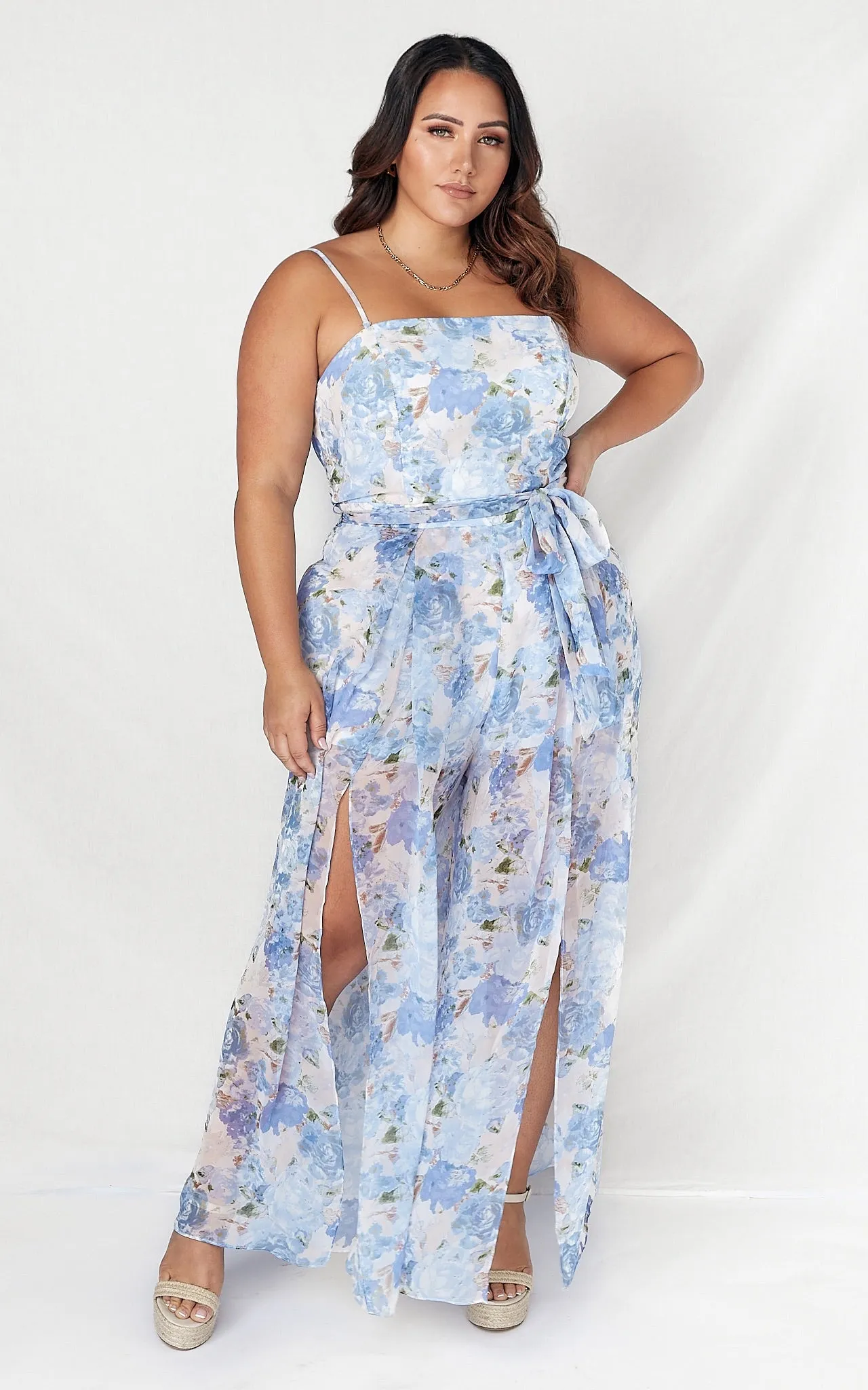 Lagoon Jumpsuit - Blue Floral