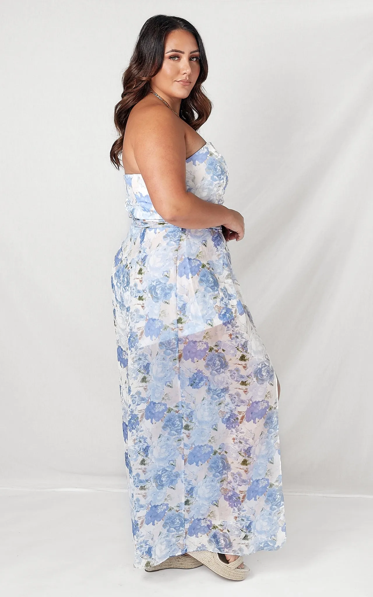 Lagoon Jumpsuit - Blue Floral