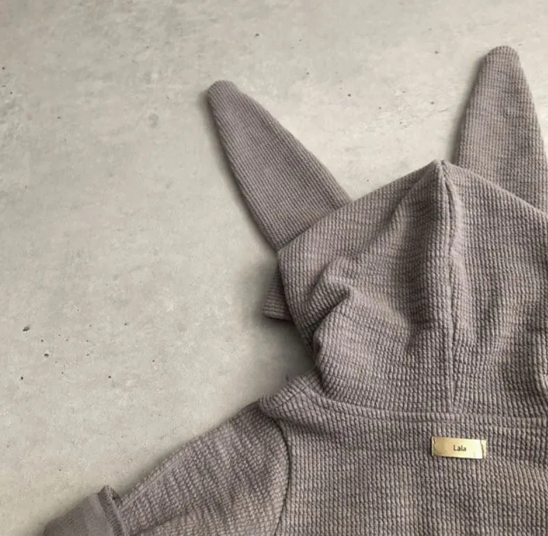 Lala Bunny Hood Suit _Grey