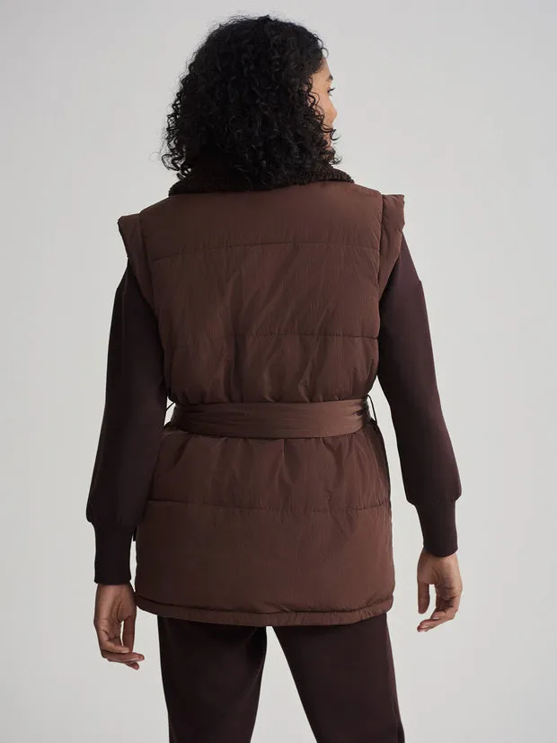 Lanville Reversible Gilet - Chestnut/ Coffee Bean