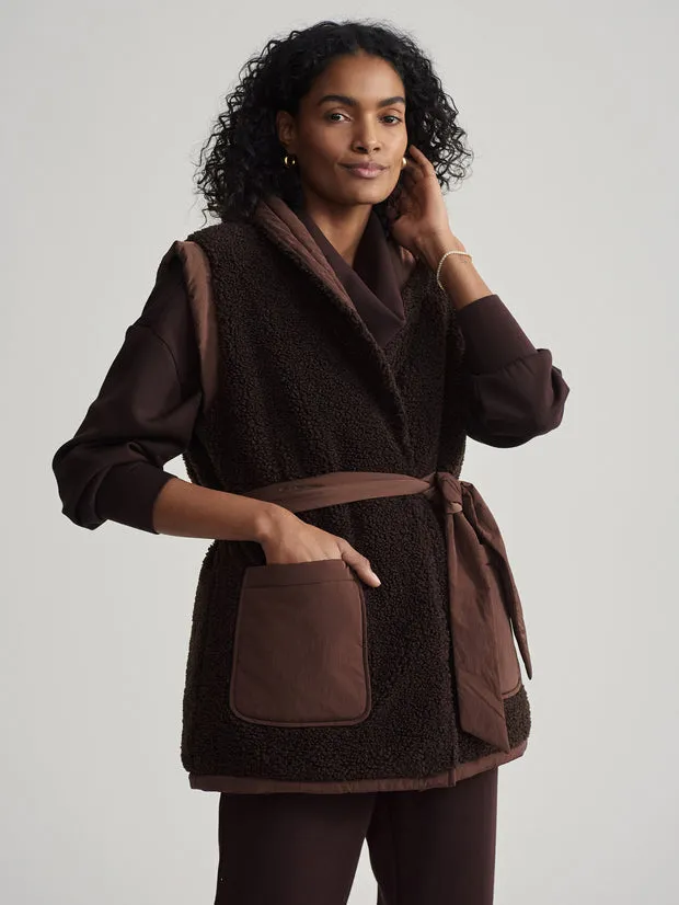 Lanville Reversible Gilet - Chestnut/ Coffee Bean