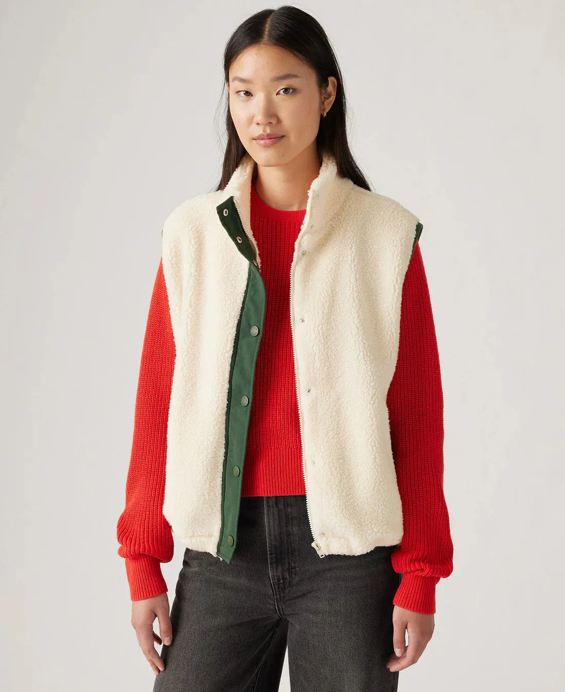 Levi's® - Women's Ramsey Sherpa Vest - White Swan SALE