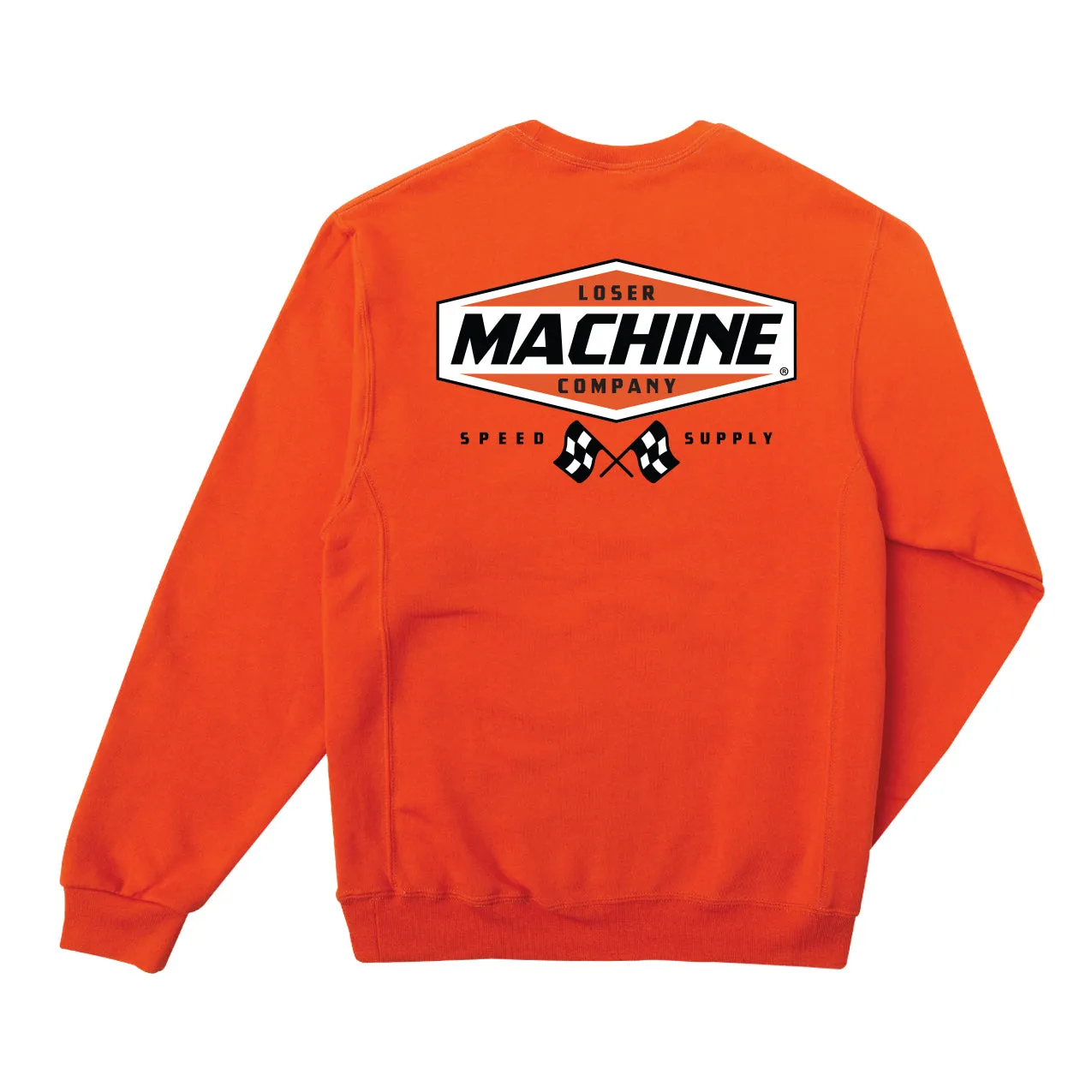 LOSER MACHINE NEW OG MOISTURE WICKING CREW ORANGE