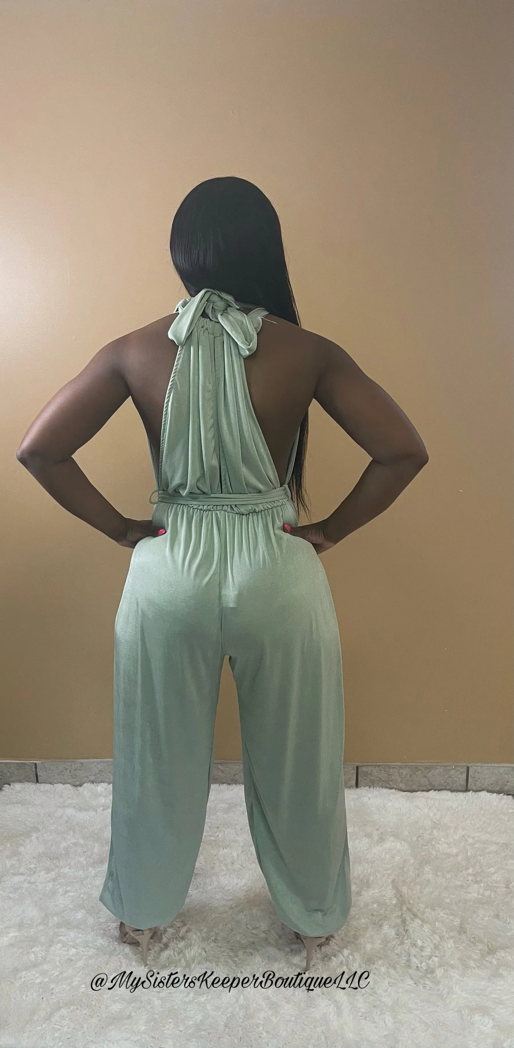 Lovely Party Jumpsuit (Mint)