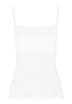 Luxury Moments Wide Lace Camisole | White 71448-101