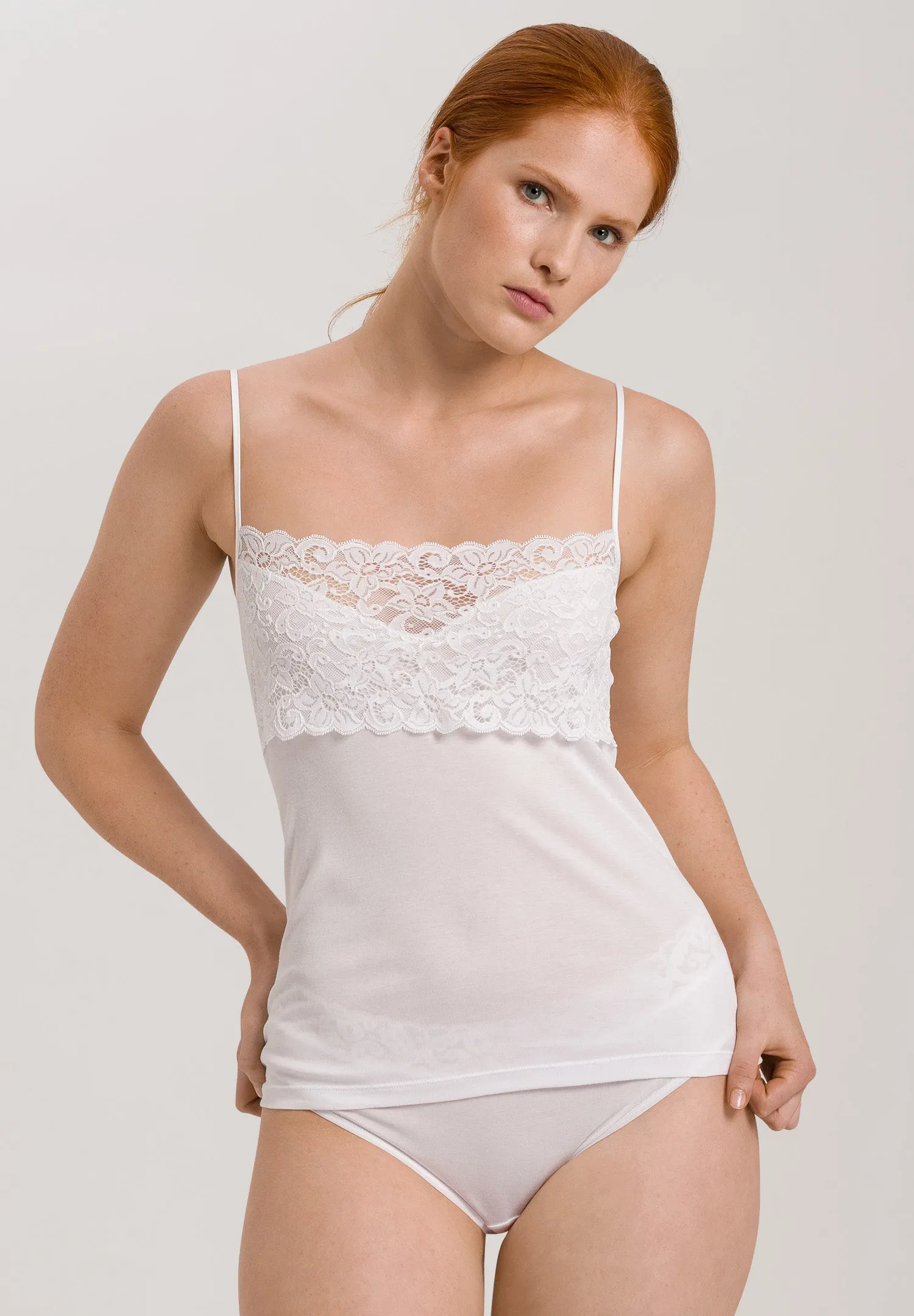 Luxury Moments Wide Lace Camisole | White 71448-101