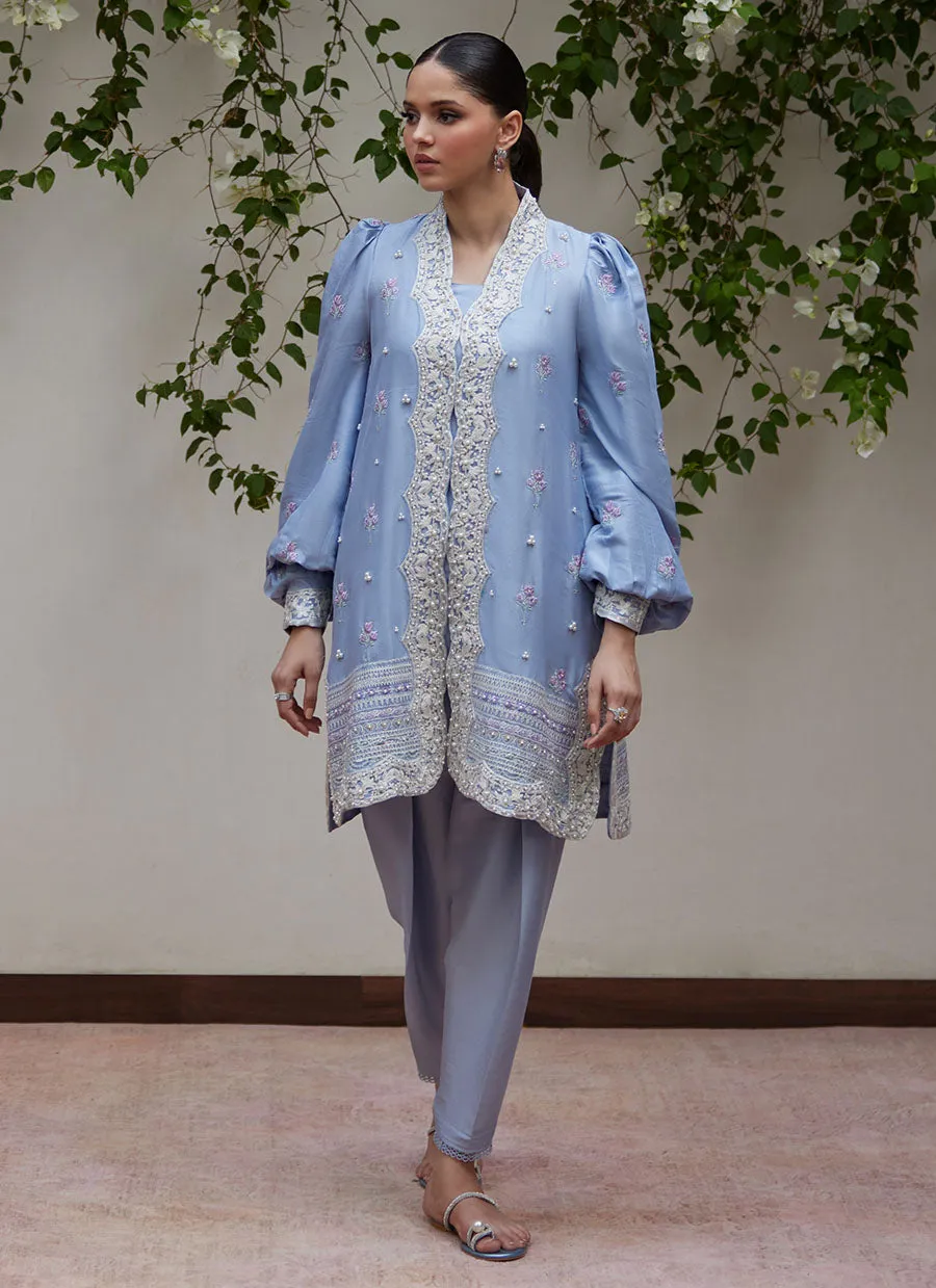 Marat Periwinkle Embroidered Jacket