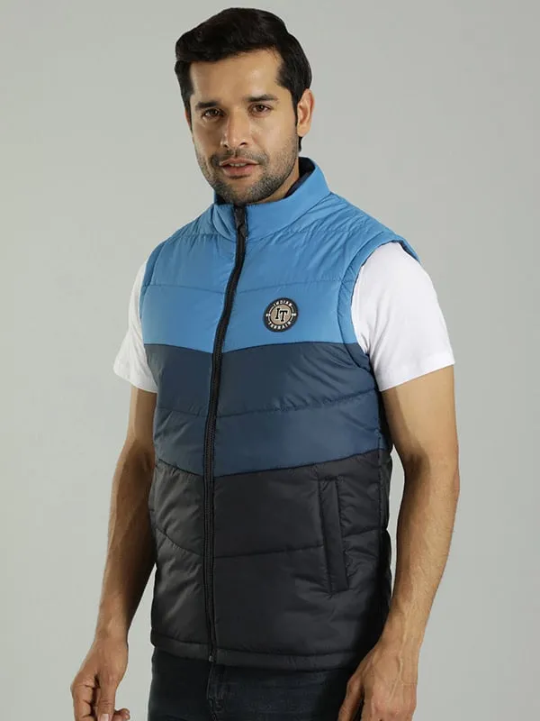 Men Color Block Sleeveless Gilet