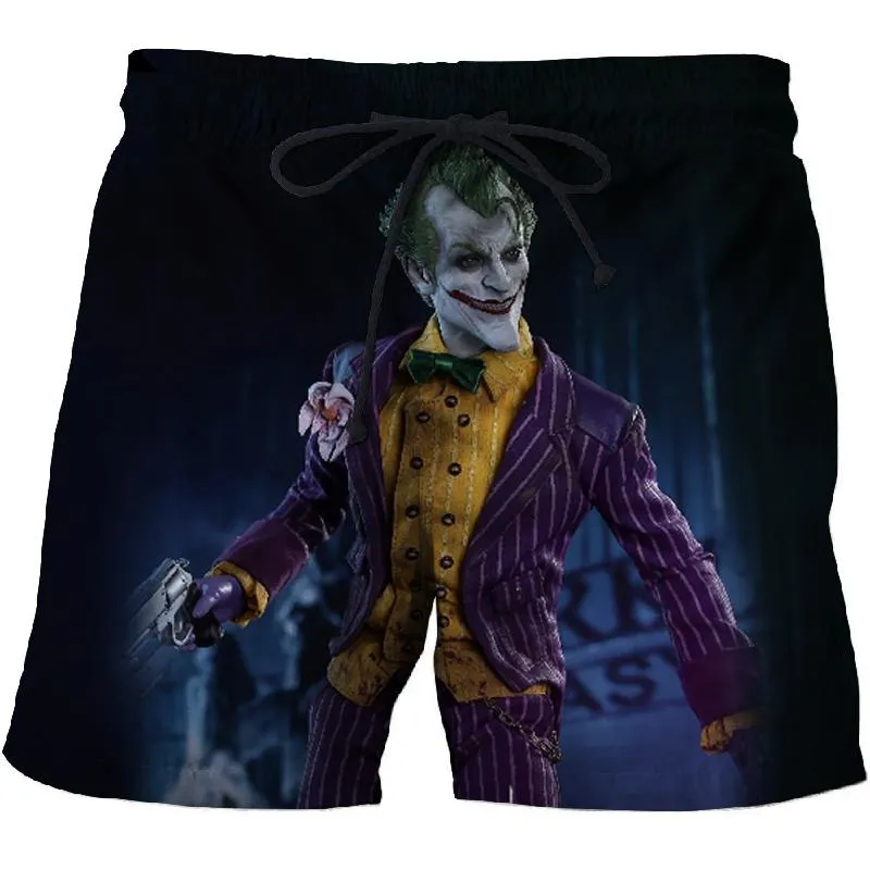 Men's Board Shorts Swim Trunks with Comic/Horror Prints