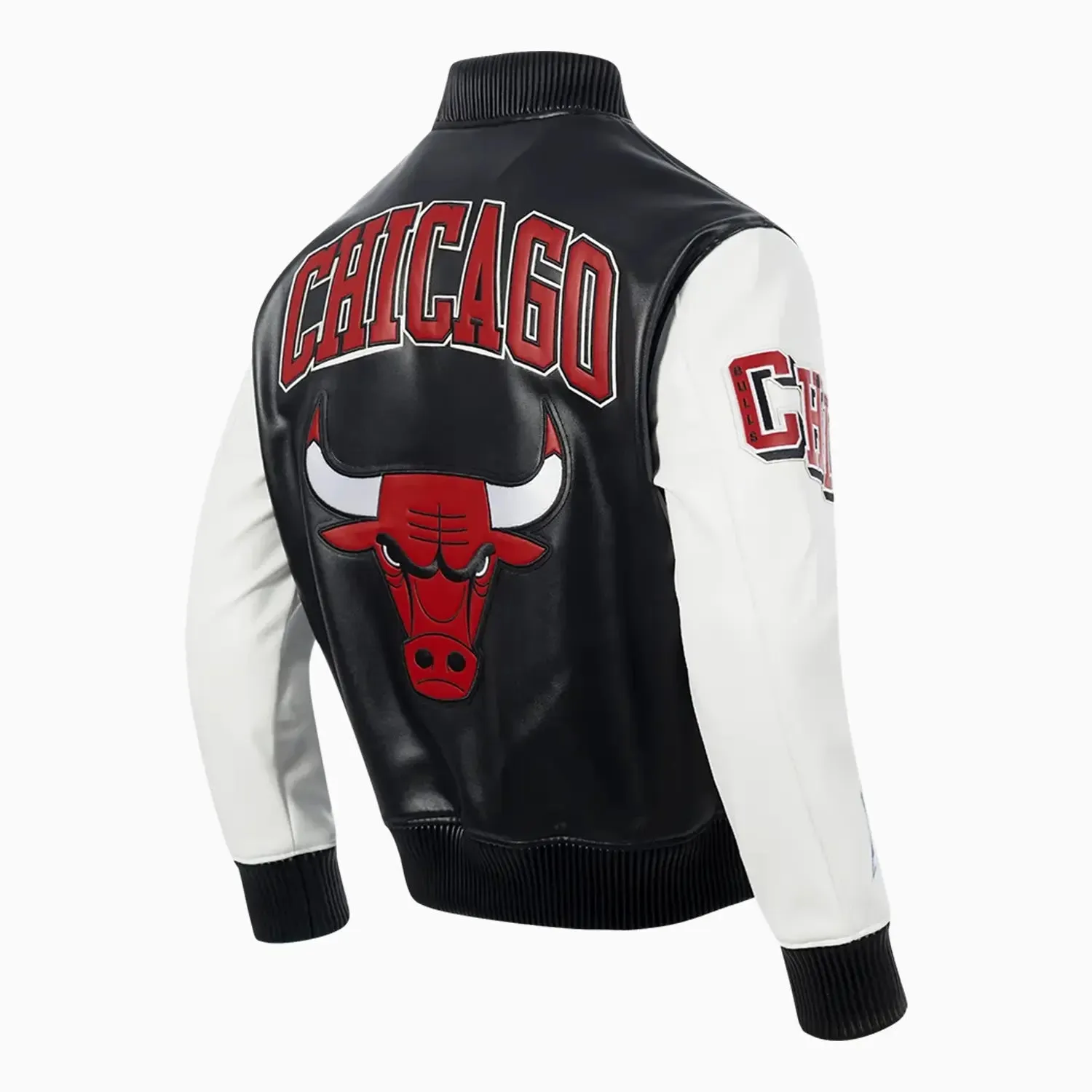 Men's NBA Chicago Bulls City Signatures Leather Varsity Jacket