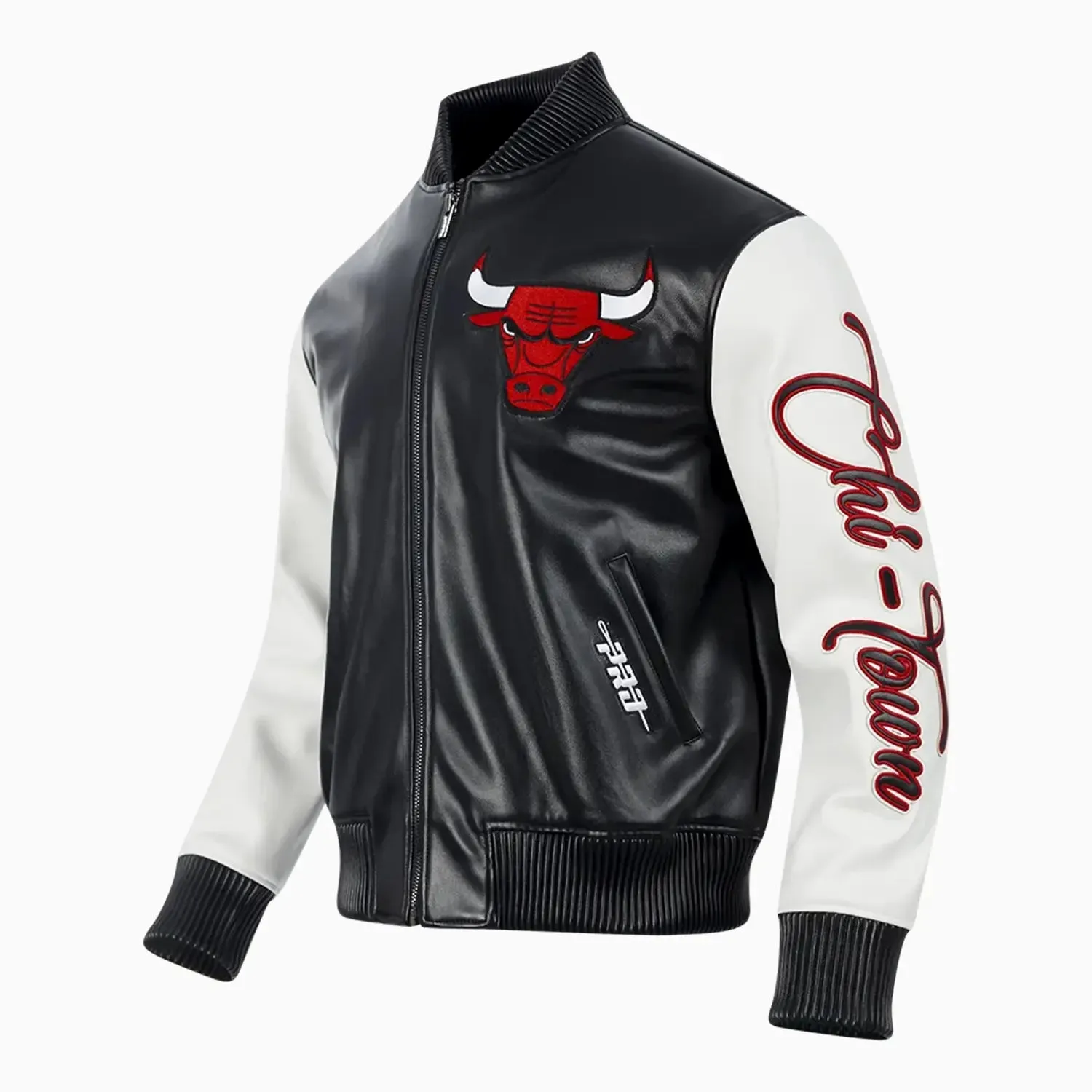 Men's NBA Chicago Bulls City Signatures Leather Varsity Jacket