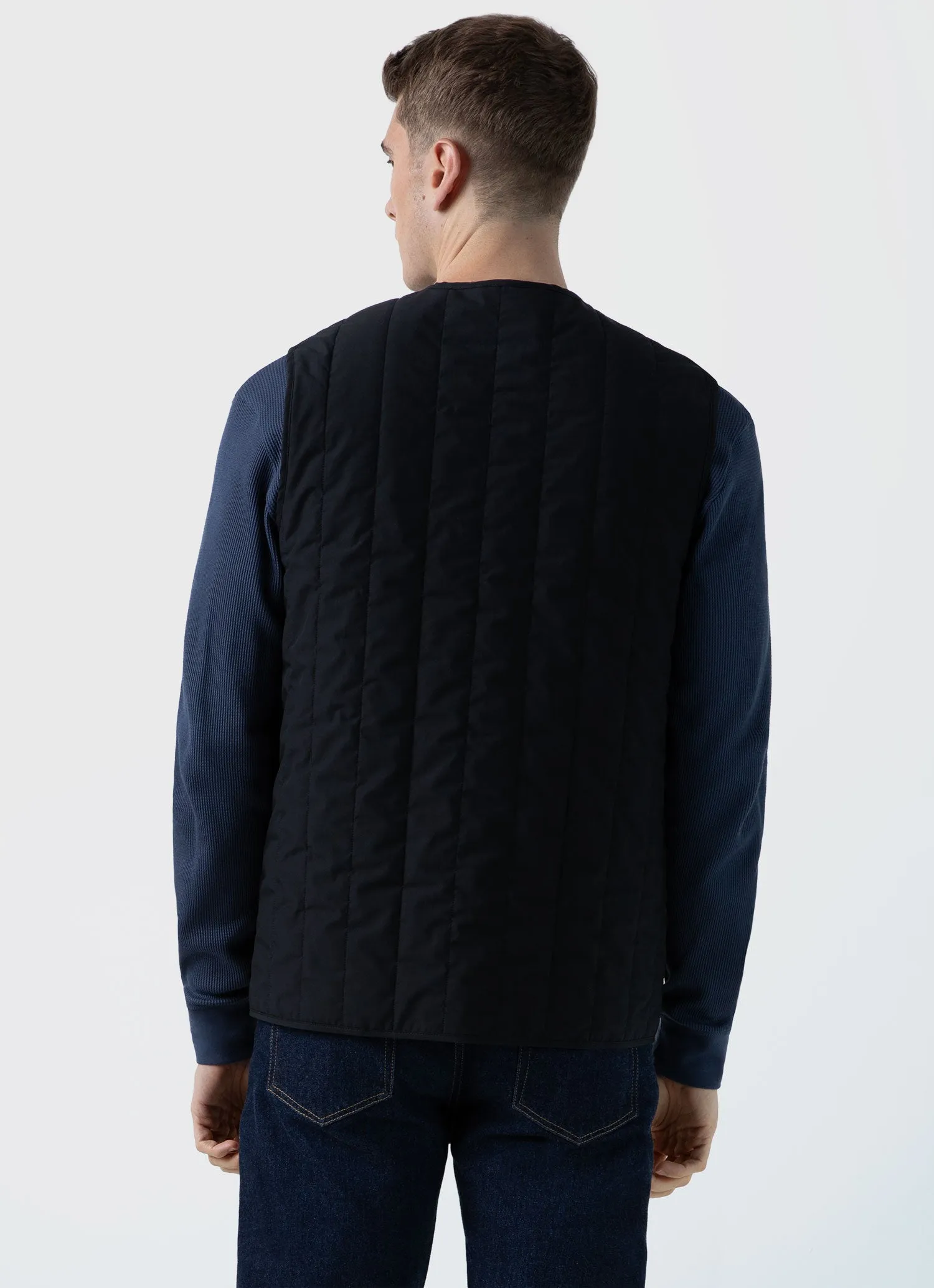 Men's Quilted Liner Gilet in Black