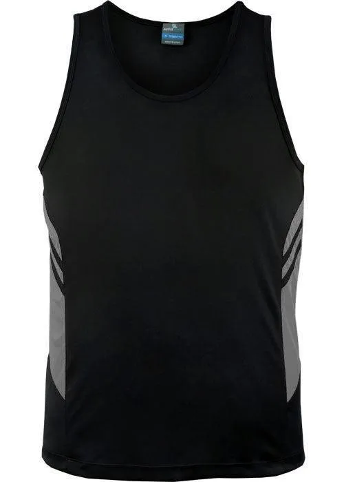 Mens Tasman Singlet Black/Ashe