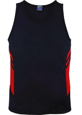 Mens Tasman Singlet Navy/Red