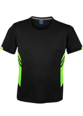 Mens Tasman Tee Black/Neon Green