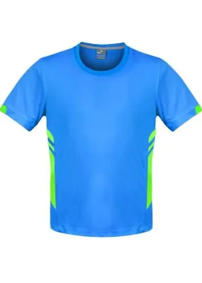 Mens Tasman Tee Cyan/Neon Green