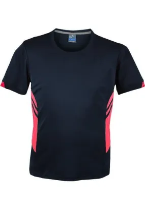 Mens Tasman Tee Navy/Neon Pink