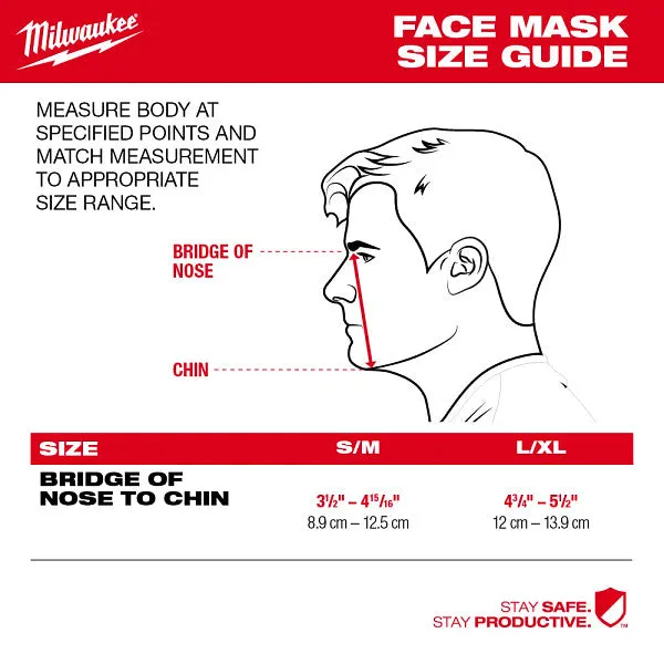 Milwaukee 48-73-4231 3pk 2-layer Gray Face Mask