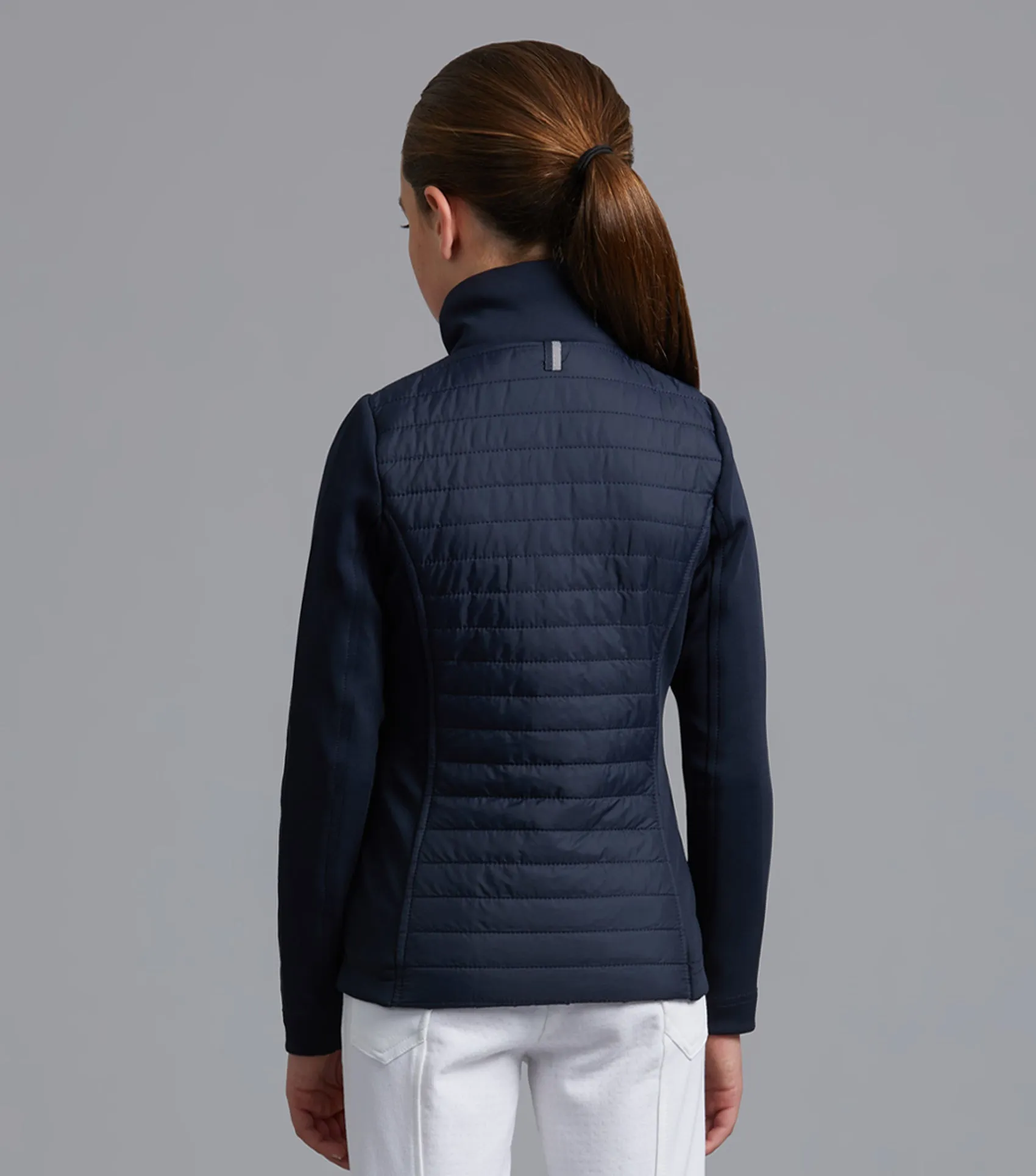 Mini Elena Girl's Hybrid Riding Jacket Navy