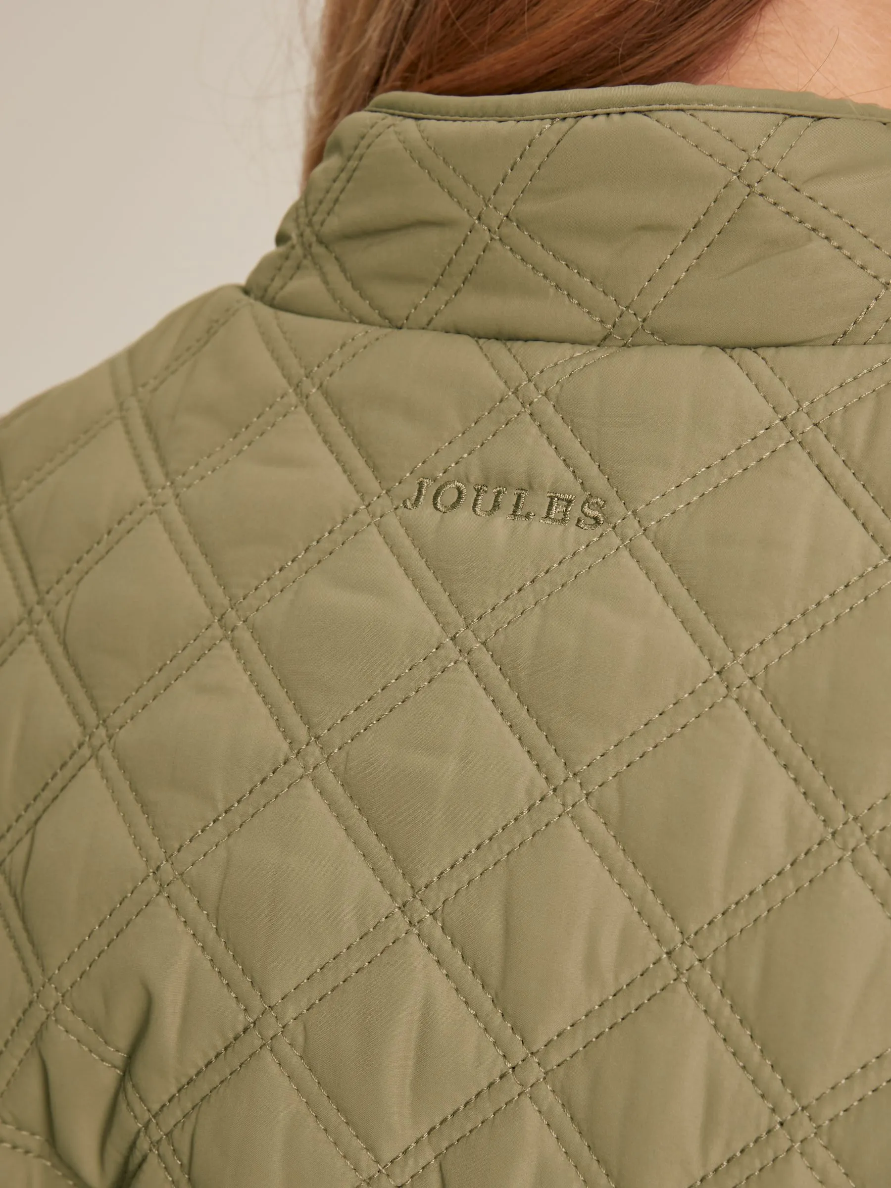 Minx Green Showerproof Diamond Quilted Gilet