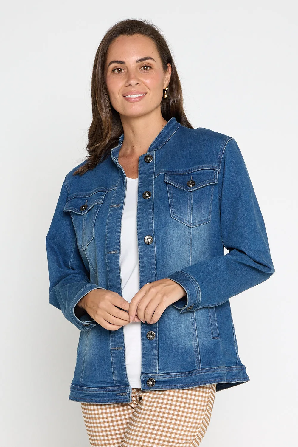 MJ Stretch Cotton Jacket - Denim