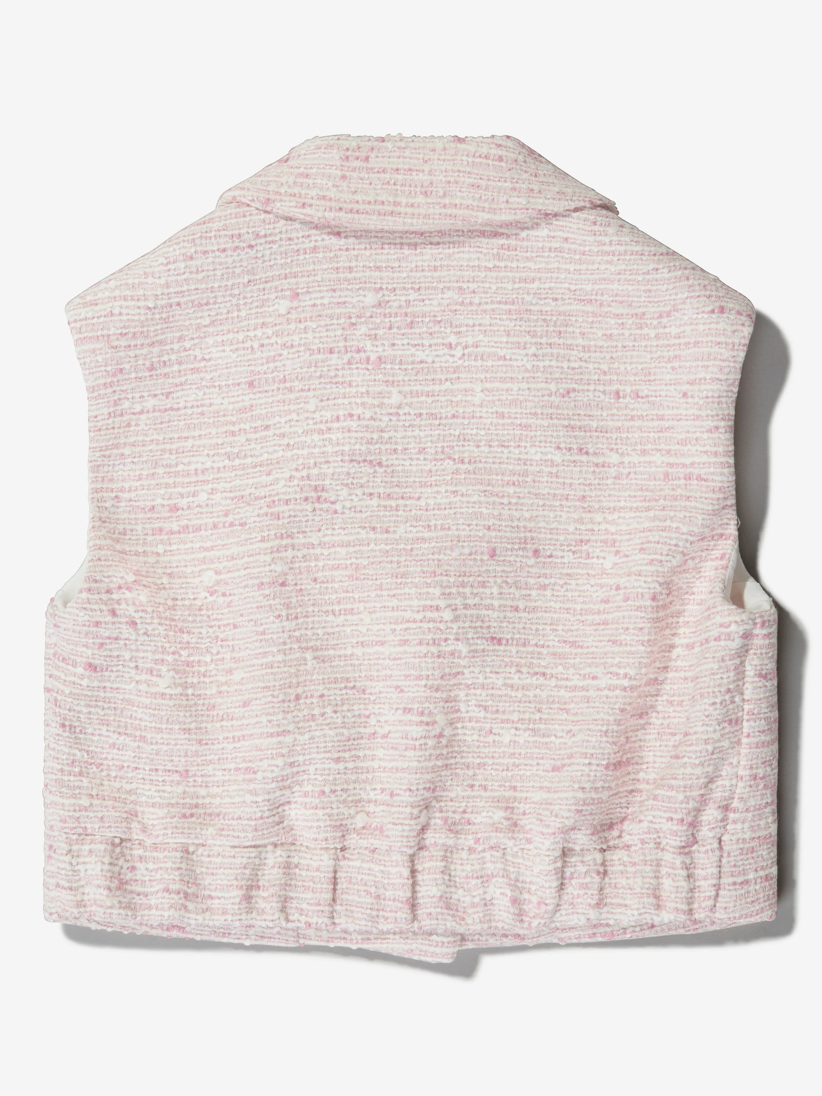 Monnalisa Girls Embellished Boucle Gilet