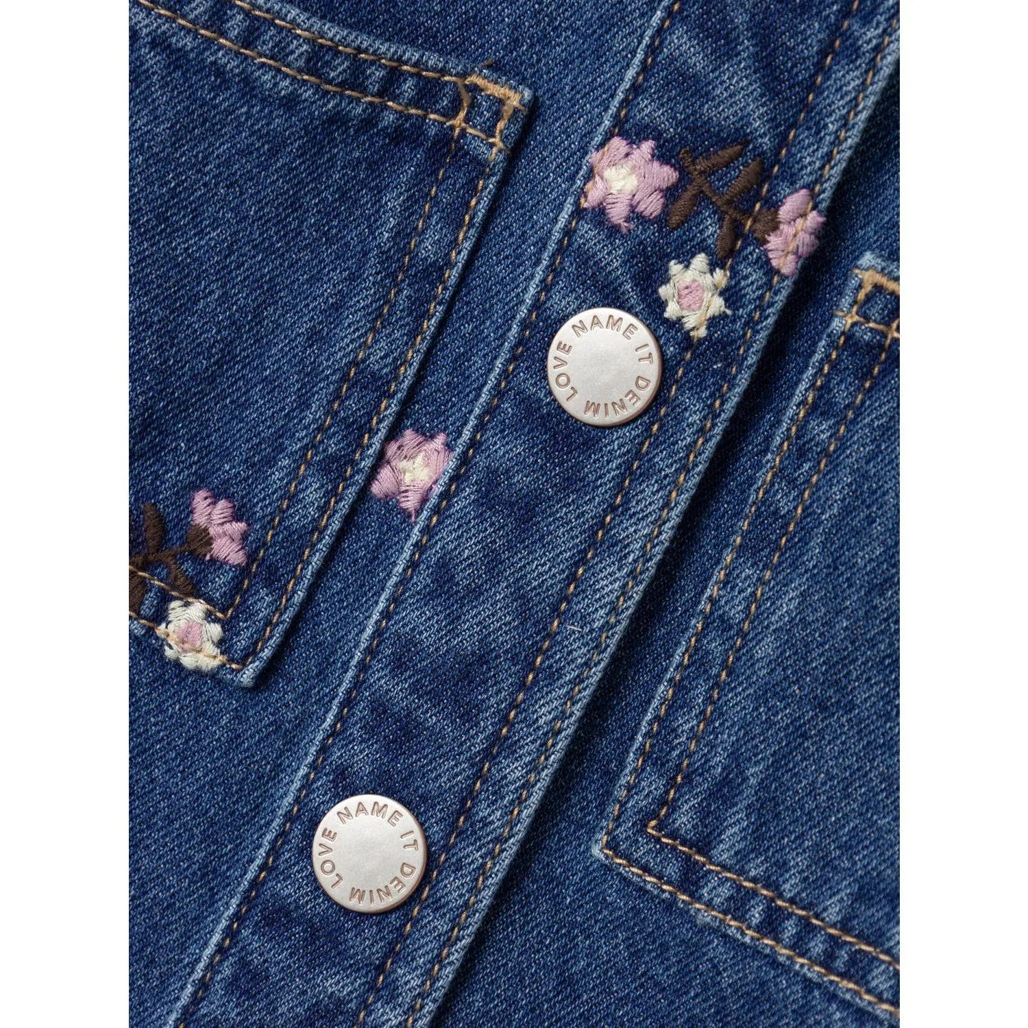 Name It Dark Blue Denim Kat Embellished Denim Jacket