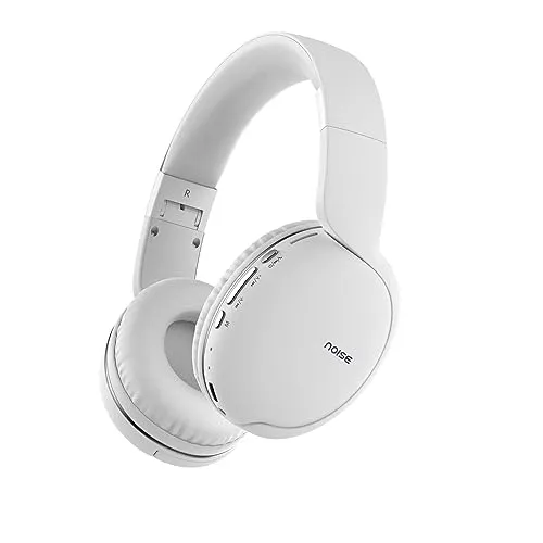 Noise Two Wireless On-Ear Headphones with 50 Hours Playtime, Low Latency(up to 40ms), 4 Play Modes, Dual Pairing, BT v5.3 (Calm White)