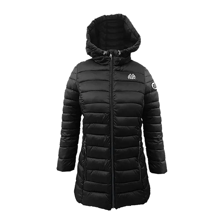 Northen Trek Women's hoody puffed long jacket