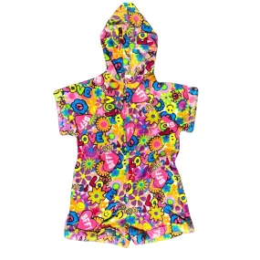 Pajama Shorts Romper - BFF Flower Power