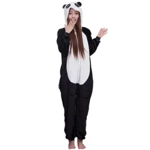 Panda Kigurumi Pajamas Bear Onesies For Adult One-Piece Pijamas Animal Nightgown Women Men Sleepwear Boy Girls Cosplay Costume