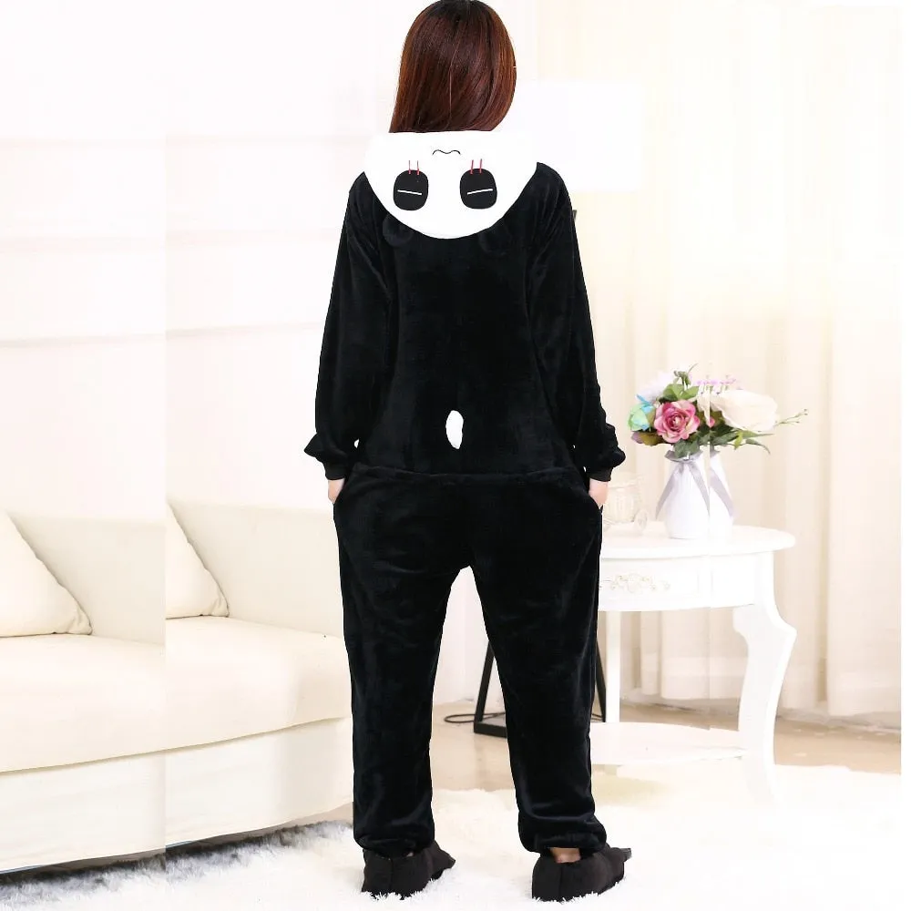 Panda Kigurumi Pajamas Bear Onesies For Adult One-Piece Pijamas Animal Nightgown Women Men Sleepwear Boy Girls Cosplay Costume