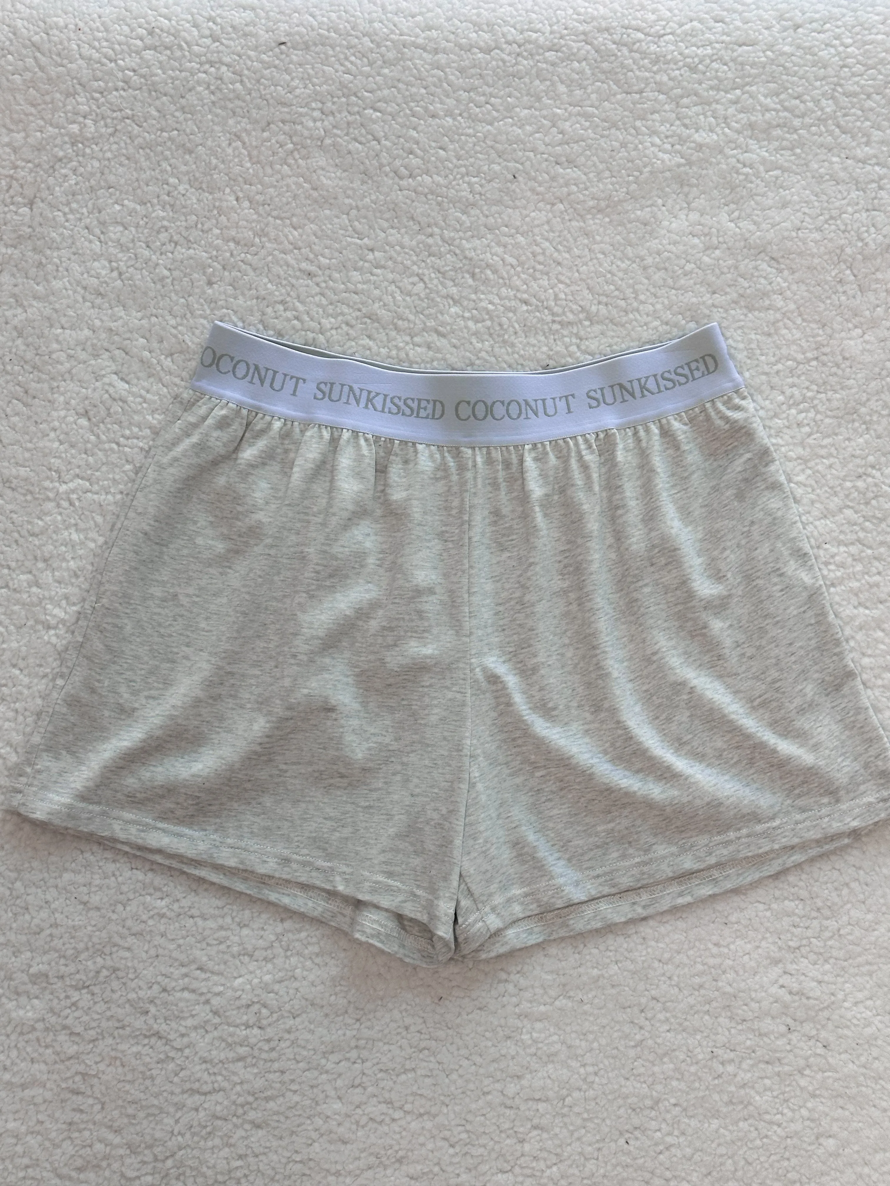 Pearl Grey Basic Watercolor Shorts