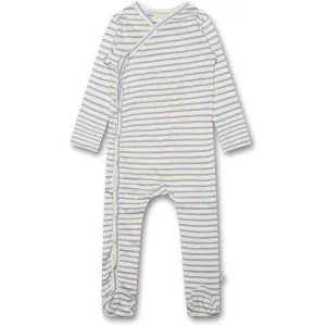 Petit Piao Spring Blue Jumpsuit Fold Modal Striped