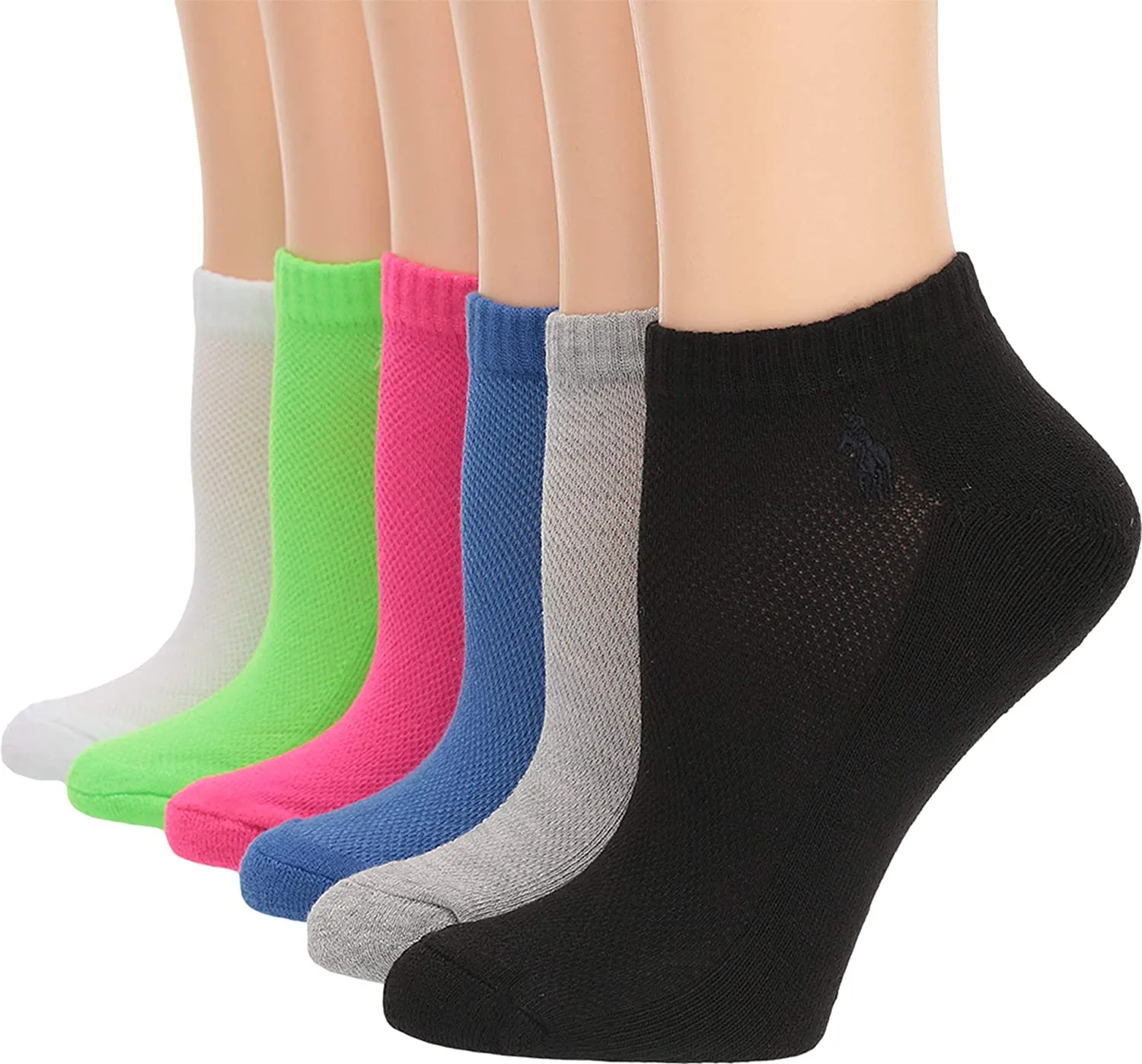 Polo Ralph Lauren Women's 6-Pack Athletic Low Cut Socks