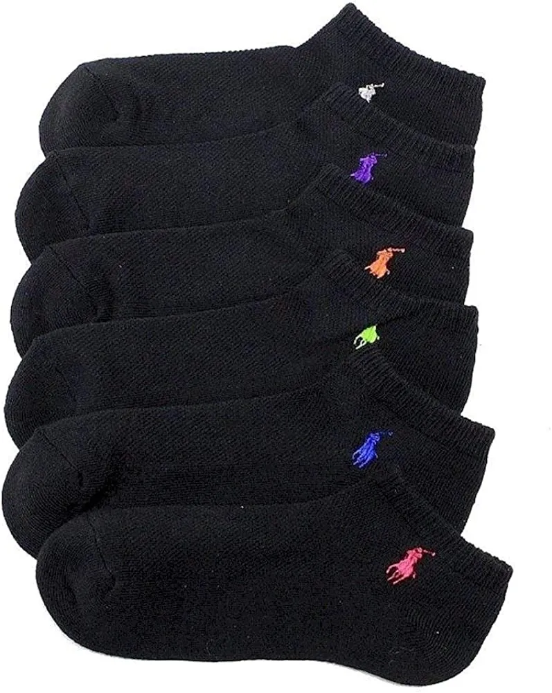 Polo Ralph Lauren Women's 6-Pack Athletic Low Cut Socks