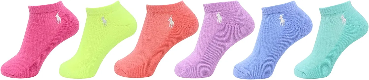 Polo Ralph Lauren Women's 6-Pack Athletic Low Cut Socks