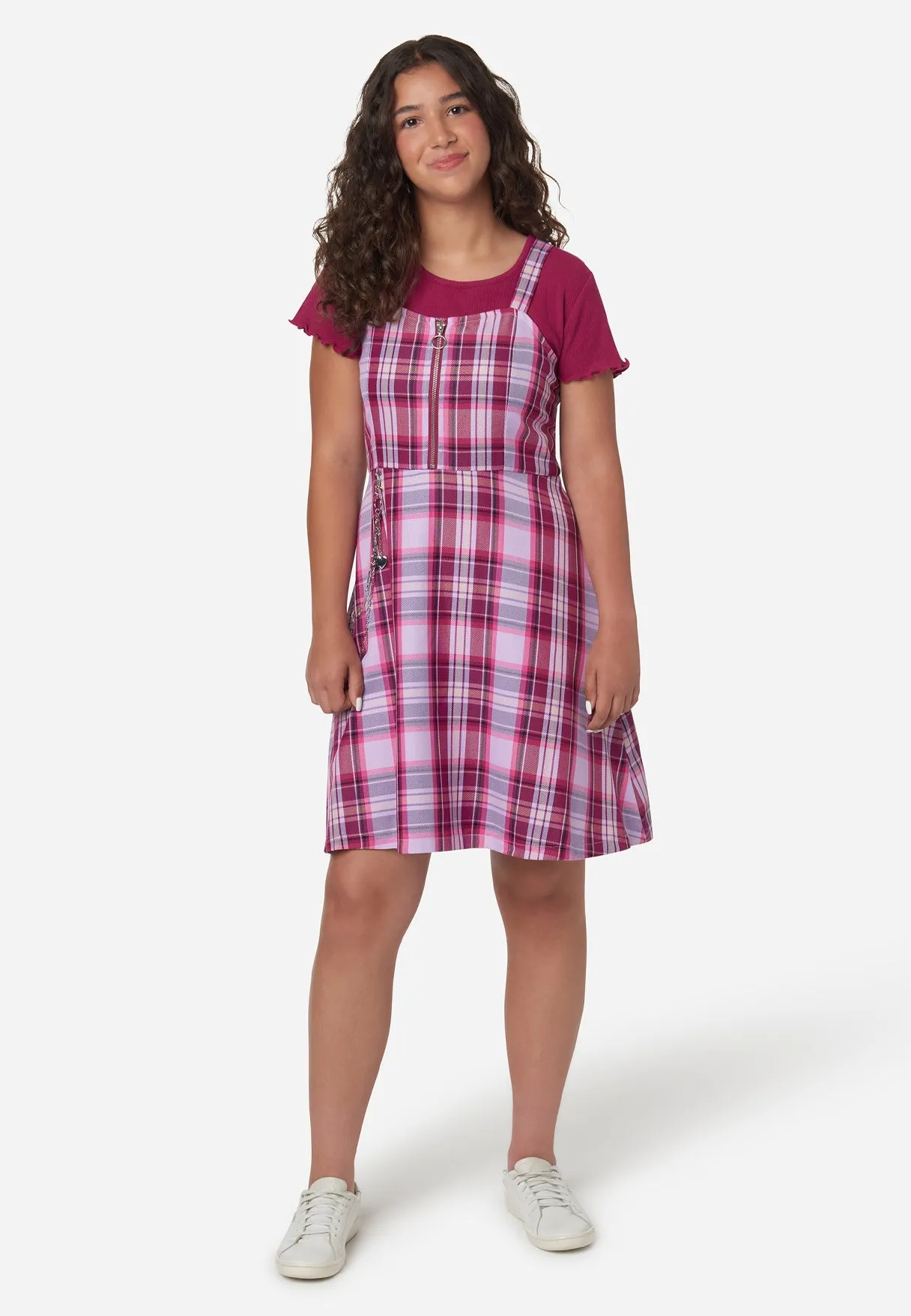 Pretty in Plaid 2Fer Dress