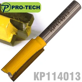 PRO-TECH STRAIGHT BIT 3/8'(9.5MM) X 1'(25.4MM) CUT 2 FLUTE WITH BOTTOM CUT 1/4' KP114013